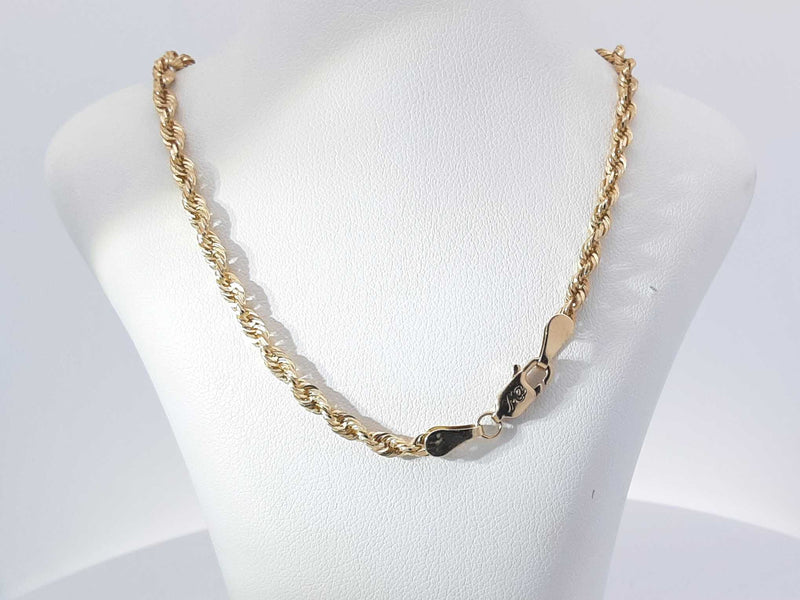 10k Yellow Gold 11.38 Grams Rope Chain 24 Inches Aa0925lcrsa
