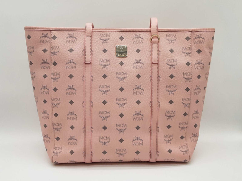 Mcm Toni Visetos Powder Pink Shopper Tote Bag Sd1025lrzde
