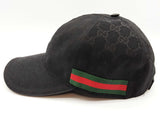 Gucci Black Gg Canvas Green Red Web Baseball Hat Size Xl Do1025lxzde