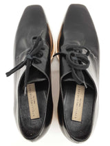 Stellar Mccartney Elyse Black Leather Wood Platform Shoes Size Eu 39 Do0925cxde