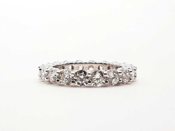 14k White Gold Lab Grown Diamond Eternity Band Ring Size 6.75 Lh0224ezxde