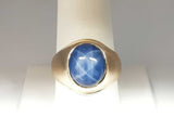 Star Sapphire & 10k Yellow Gold Signet Ring 10.9 Grams Size 8.25 Fw0426wcrdu