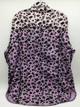 Gianni Versace Floral Purple Washed Cotton Denim Shirt Size Eu 46 Do0526wrxde