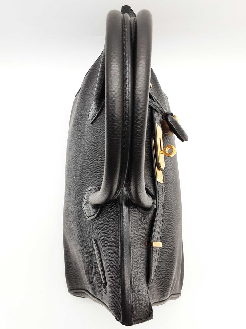 Hermes Birkin 30 Noir Black Epsom Gold Hardware Handbag Do0825lxzxzde