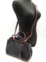 Louis Vuitton Montaigne Monogram Empreinte Marine Blue Red Leather Tote Bag Do0425lrxzde
