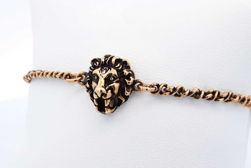 Gucci Lion Head Bracelet 8 Grams 8 Inch Eb1124lrxdu