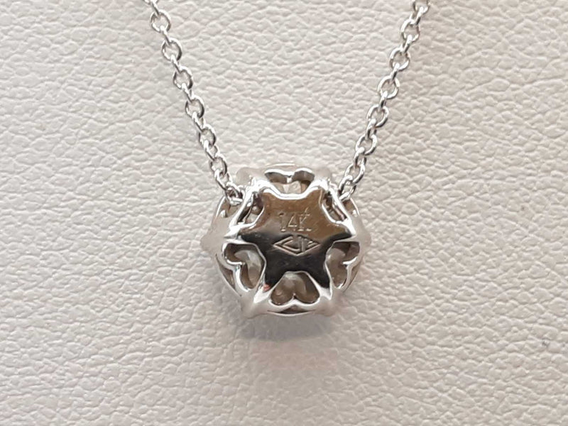 0.40 Cttw Diamonds 14k White Gold 2.9g Pendant Chain 18 In Do0525lixde