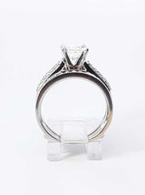 1.96 Cttw Diamond & 14k White Gold Bridal Set 8.5 Grams Size 7 Fw0724ozxzdu