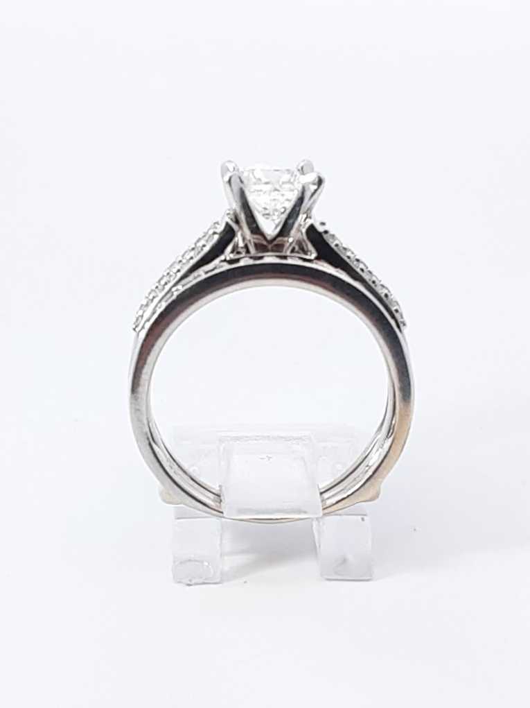 1.96 Cttw Diamond & 14k White Gold Bridal Set 8.5 Grams Size 7 Fw0724ozxzdu