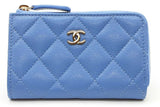Chanel Blue Quilted Caviar Zip Coin Wallet Eb1125wcrde