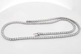 3.99cttw Diamond Tennis Necklace 10k White Gold 33.9 Grams 21 Inch Eb0526oxxzsa