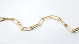 18k Yellow Gold Paperclip Link Chain Necklace 3 Grams 18 Inch Fw0826oprdu