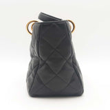 Chanel Quilted Lambskin Small Top Handle Black Shopping Bag Sd0825wzxzsa