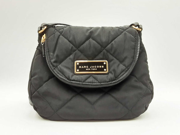 Marc Jacobs Natasha Black Quilted Nylon Crossbody Bag Fw0325ozdu