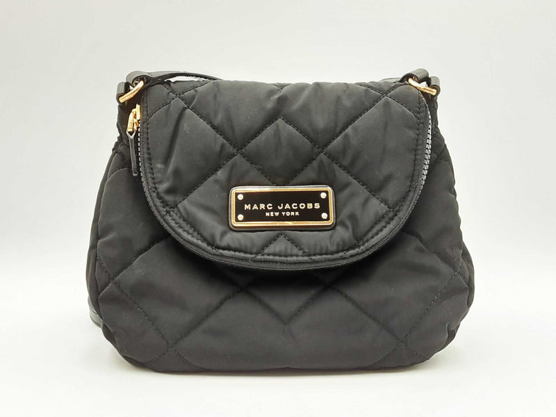 Marc Jacobs Natasha Black Quilted Nylon Crossbody Bag Fw0325ozdu