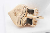 Queen Baby 18k Yellow Gold Crowned Heart Pendant 16.4 Grams Eb0826lowrsa
