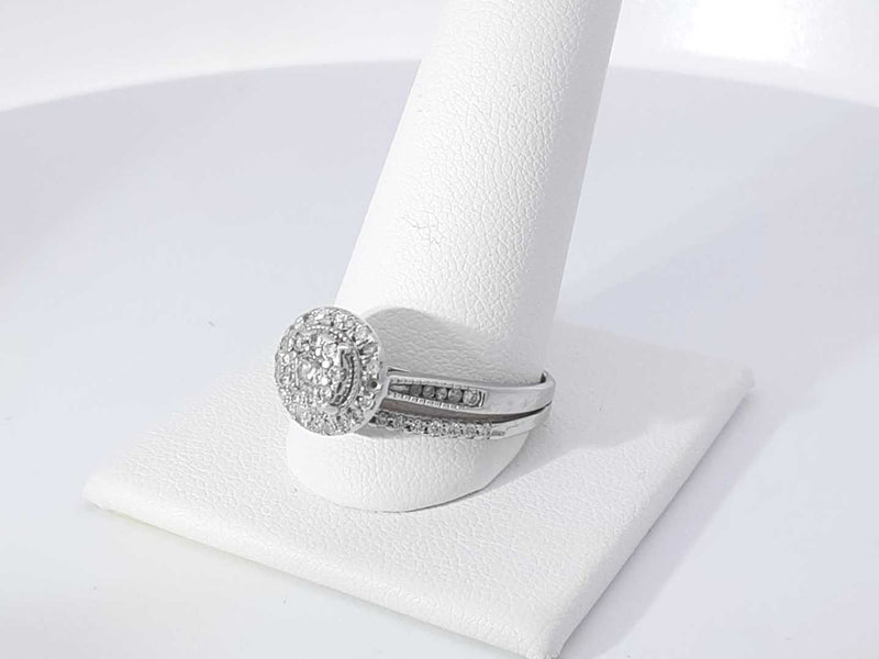 0.22 Cttw Diamond 14k White Gold Ring 4.6 Grams Size 11 Aa0925ocrsa