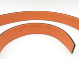 Hermès Constance H Buckle & Reversible Black & Orange Leather Belt Fw1025pxzdu