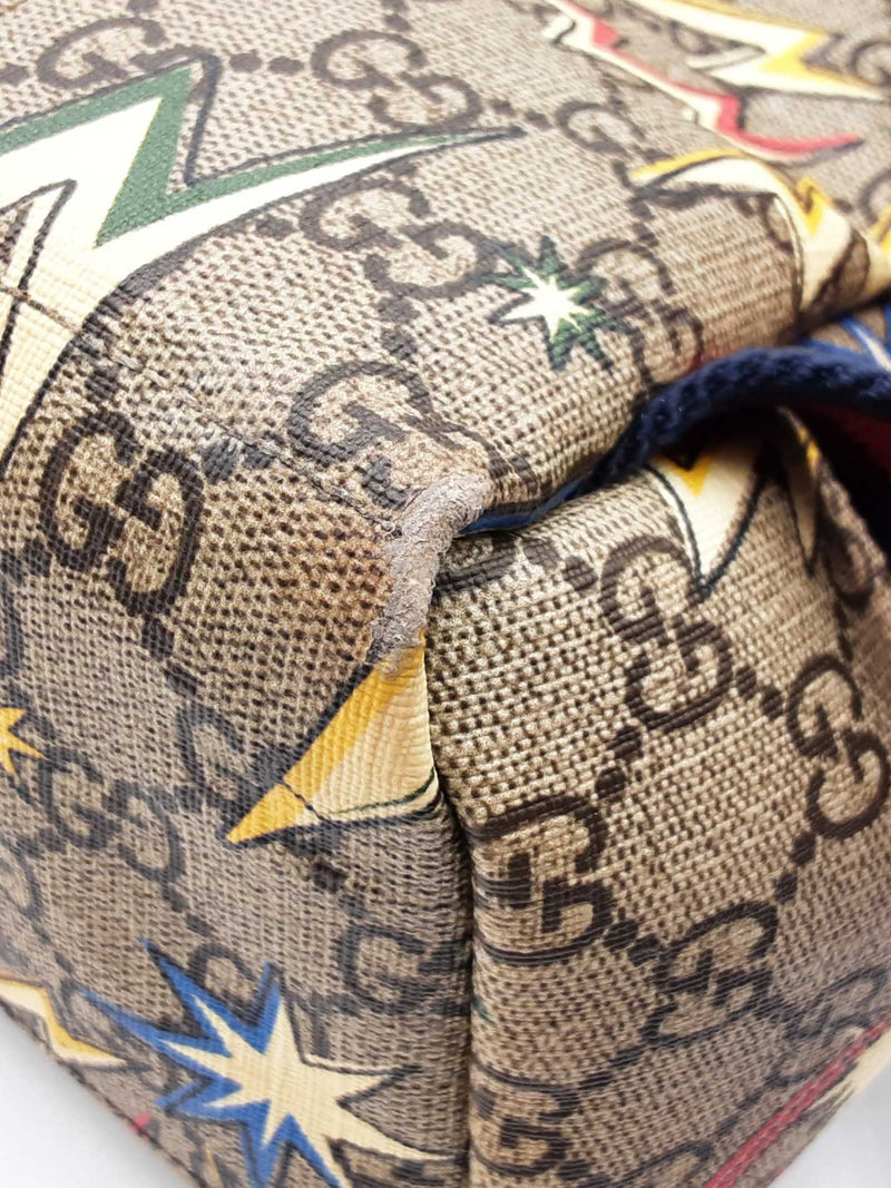 Gucci Kids Backpack In Gg Supreme Space Coated Canvas Fw0626wrzdu