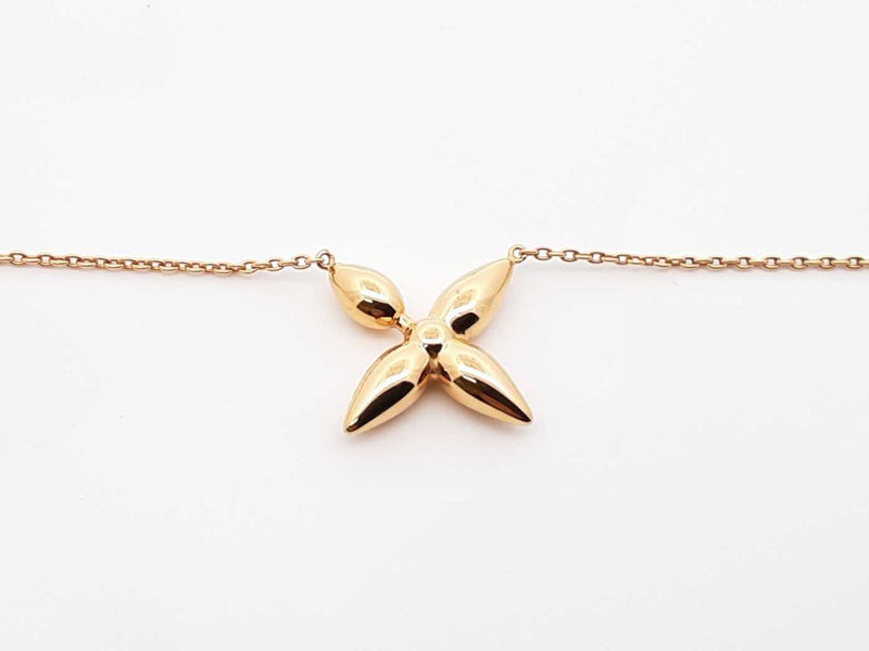 Louis Vuitton Louisette Monogram Blossom Gold-tone Fashion Necklace Fw0725lxzdu