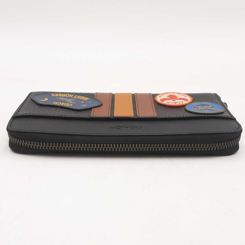 Coach Leather Acordion Wallet Varsity Stripe & Military Patches Sd0725orsa