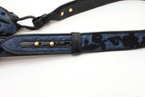Prada Corsaire Denim Messenger Bag With Back Floral Embroidery Eb0626rxzde