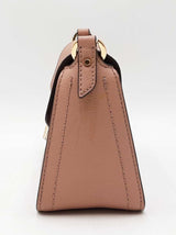 Michael Kors Sylvia Small Flap Crossbody Bag In Dusty Pink Leather Fw0924exdu
