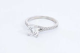 1.52ctw Lab Grown Round Diamond Ring 14k White Gold 3 Grams Size 8 Eb1124lrxzdu
