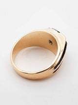 0.25 Ctw Recessed Diamond & 14k Yellow Gold Ring 11.5 Gram Size 9.5 Fw00825rxzdu