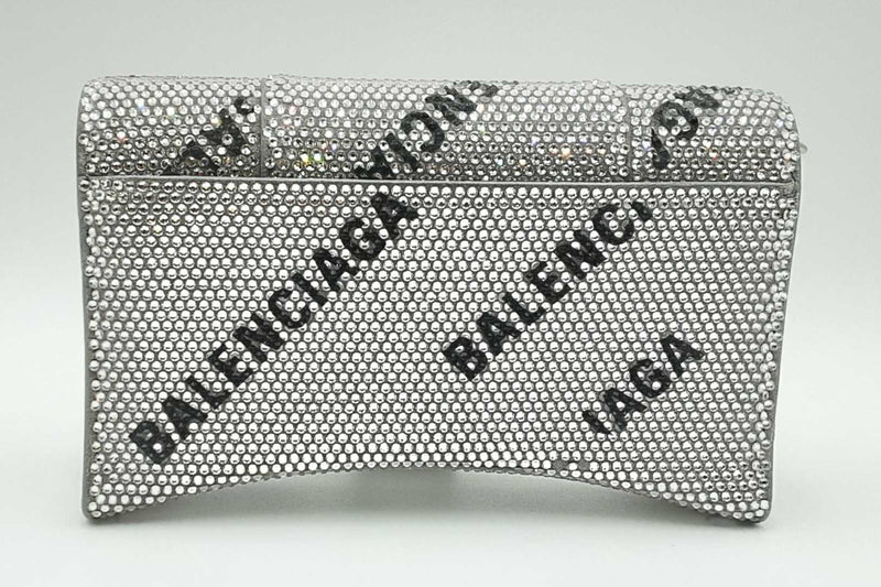 Balenciaga Hourglass Logo Strass Chain Wallet Eb1123ozxzdu