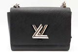 Louis Vuitton Black Epi Leather Twist Lock Shoulder Bag Eb1026ixzde