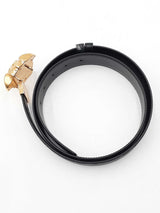 Versace La Greca Print Reversible Belt With La Medusa Buckle Size 40 Eb0126lxzdu