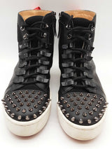 Christian Louboutin Smartic Black Leather Studded Boots Size Eu 44 Do0325wxzde