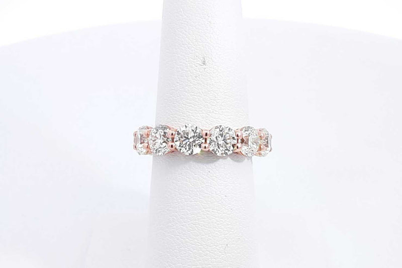 Approx. 6.5ctw Diamond Eternity Band In 14k Rose Gold 4.54g Size 6 Eb1024rxxzsa