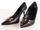 Versace Tribute Studded Medusa Leather Pumps Size 9 Sd0126lzxde