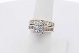 2.16cttw Diamond 14k Yellow Gold Wedding Set 10.2 Grams Size 7 Eb0526cxzsa
