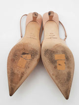 Jimmy Choo Patent Leather Slingback Kitten Heels Size 38.5 Eb0626crde