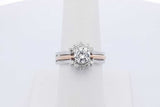 1.02cttw Diamond Wedding Set 14k Yellow & White Gold 5.4g Size 8.5 Eb0326srxdu