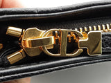 Christian Dior Caro Zipped Pouch In Black Cannage-quilted Calfskin Fw0526lzxzdu