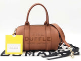 Marc Jacobs The Mini Duffle In Argan Oil Brown Oil Pebbled Leather Fw1026pxdu