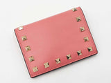 Valentino Garavani Rockstud Compact Bifold Wallet In Pink Leather Fw0926lcrdu