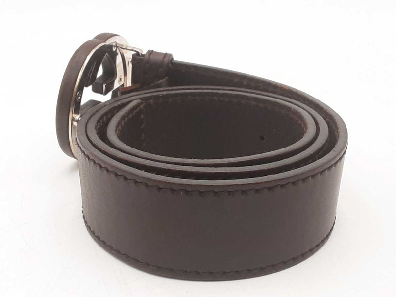 Gucci Interlocking Guccima Brown Belt Sd0725crsa