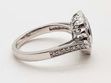 1.85 Carats Blue Sapphire 0.950 Platinum 6.2g Ring Size 7 Do0626exzde