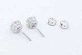 2.0cttw Diamond Stud Screwback Earrings In 14k White Gold 1.5 Grams Eb0826oxxzde