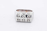 0.9cttw Diamond Ring In 14k White Gold 11.7 Grams Size 7.75 Eb0826sxzsa