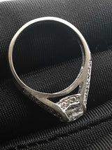 1.45 Cttw Diamond & 14k White Gold Engagement Ring 4.1 Grams Size 6.75 Fw0125ezxdu