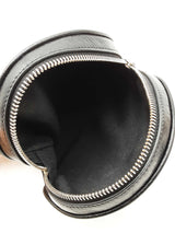 Balmain Embossed Black Leather Round Clutch Belt Bag Fw1025orxdu