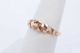 14k Yellow Gold Nugget Ring With Diamond 2.5 Grams Size 6.75 Eb0526lcrde