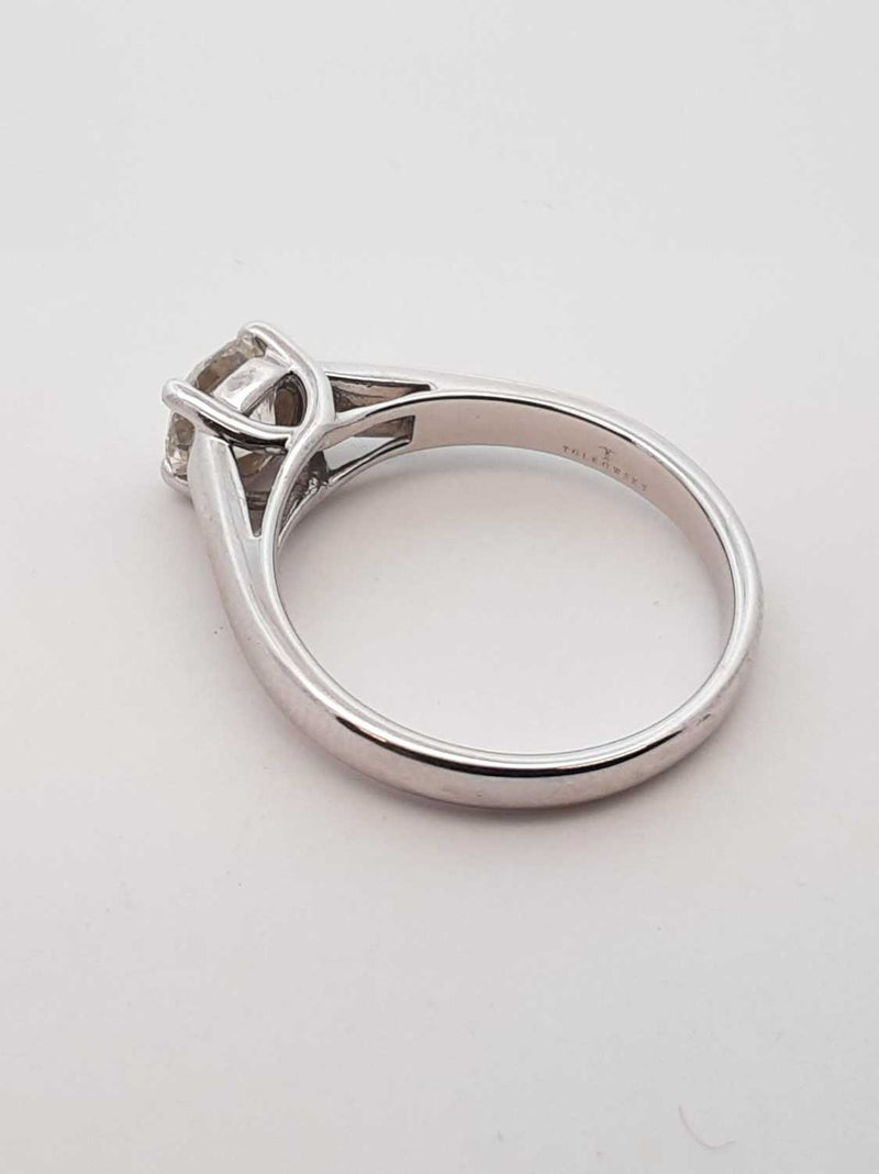 1.03 Ctw Tolkowsky Diamond & 14k White Gold Ring 3.8 Grams Size 6.5 Fw0825lpxzdu