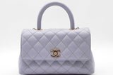 Chanel Lavender Quilted Caviar Coco Top Handle Bag Eb1225pxxzde